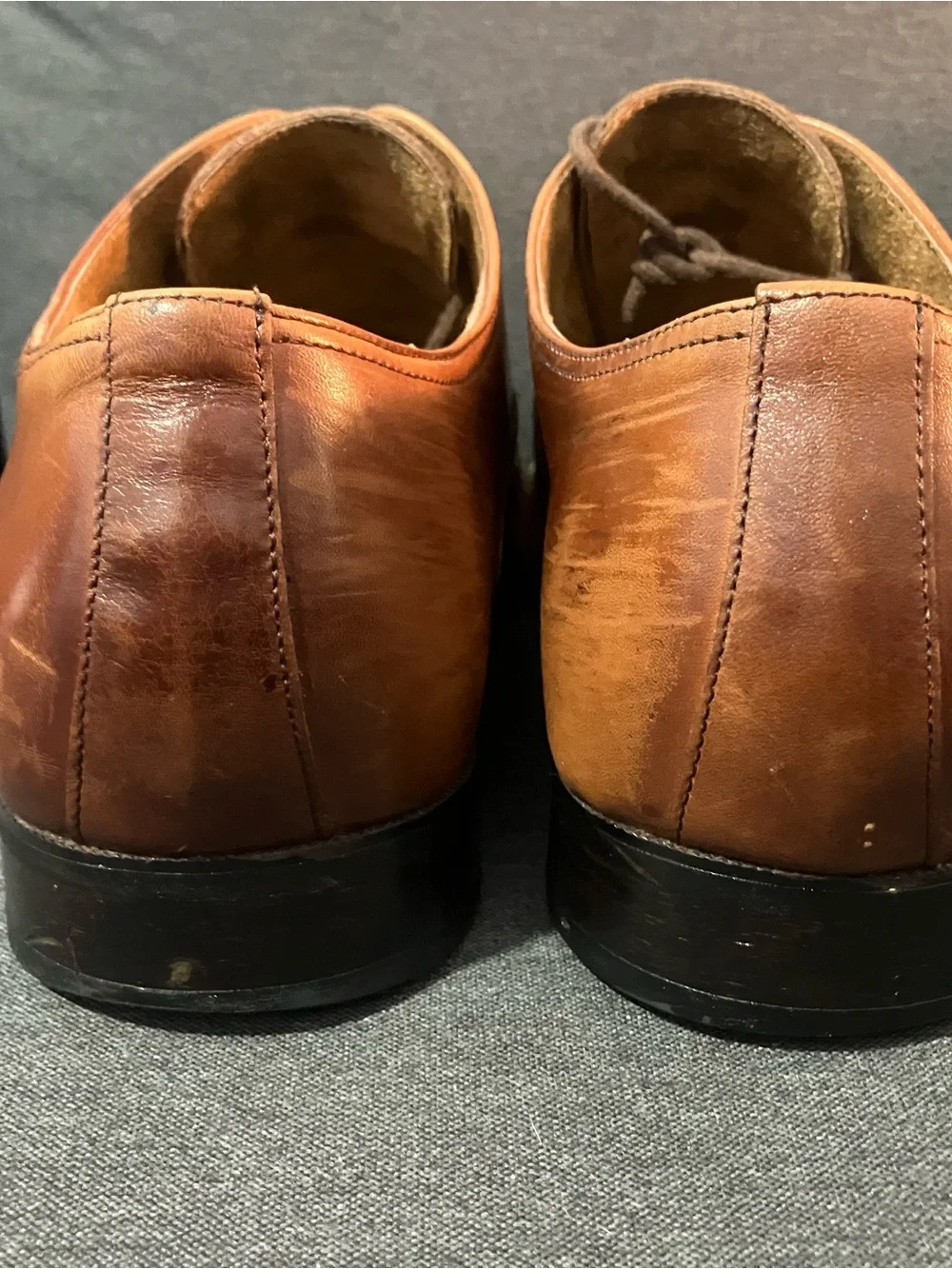 Florsheim Brown Leather Cap-Toe Oxford Dress Shoes